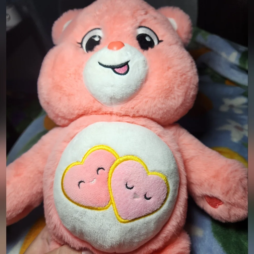 Care Bears Love-a-lot Bear Plush Toy Bright Pink Heart Tummy 10" - Picture 2 of 14